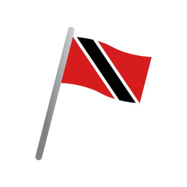 Trinidad tobago bayrak ikonu vektör şablonu çizim logosu tasarımı