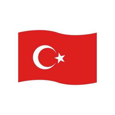 Türkiye bayrak ikonu vektör şablonu çizim logosu tasarımı