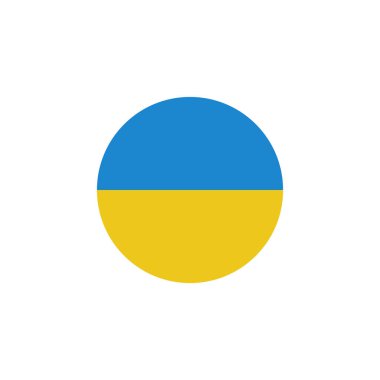 Ukrayna bayrak ikonu vektör şablonu illüstrasyon logo tasarımı