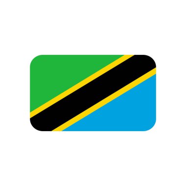 Tanzanya bayrağı ikon vektör şablonu illüstrasyon logo tasarımı