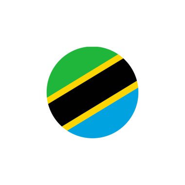 Tanzanya bayrağı ikon vektör şablonu illüstrasyon logo tasarımı