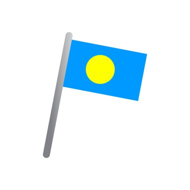 Palau bayrak simgesi vektör şablon logo tasarımı