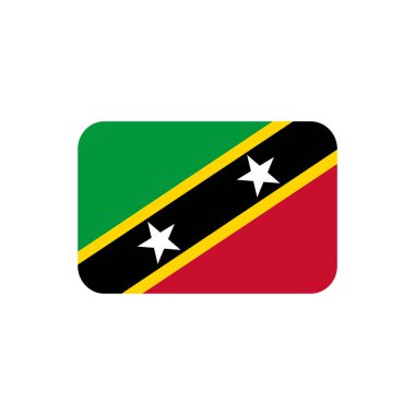 Saint Kitts ve Nevis bayrak ikonu vektör şablonu çizim logosu tasarımı