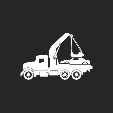 Çekici kamyon simgesi vektör çizim logosu tasarımı