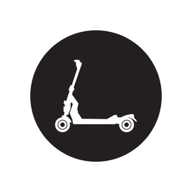 Scooter simgesi vektör şablonu çizim logosu tasarımı