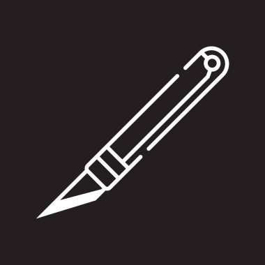 ikon pemotong pena vektör şablonu çizim logosu tasarımı