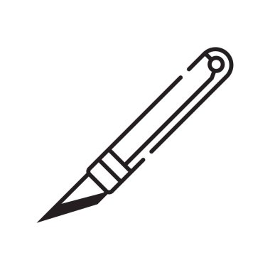 ikon pemotong pena vektör şablonu çizim logosu tasarımı