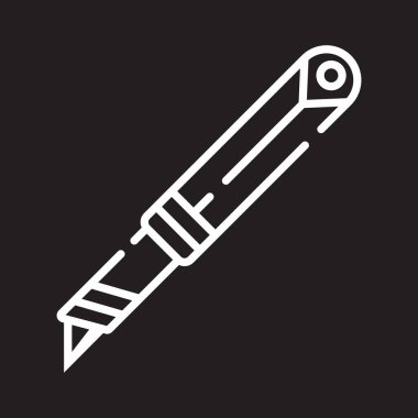 ikon pemotong pena vektör şablonu çizim logosu tasarımı