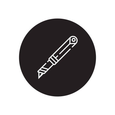 ikon pemotong pena vektör şablonu çizim logosu tasarımı