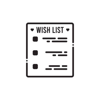 İstek listesi simgesi vektör örnekleme logo tasarımı