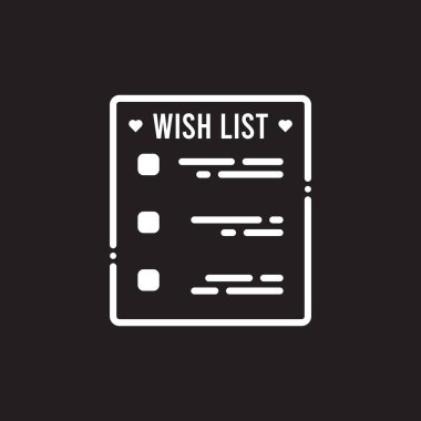 İstek listesi simgesi vektör örnekleme logo tasarımı