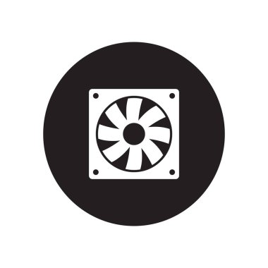 bilgisayar fan simgesi vektör şablonu illüstrasyon logo tasarımı