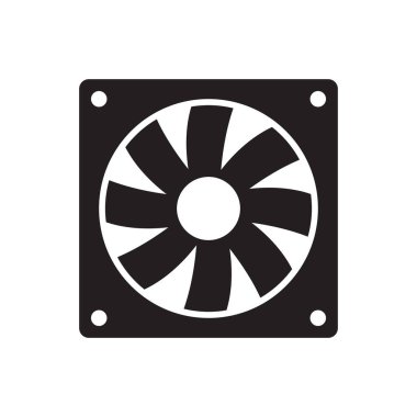 bilgisayar fan simgesi vektör şablonu illüstrasyon logo tasarımı