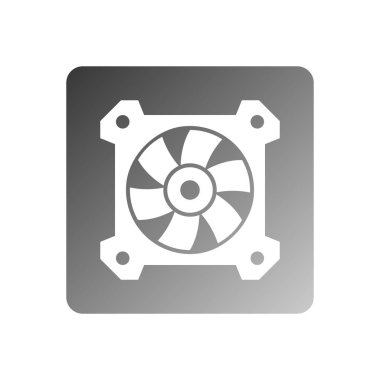 bilgisayar fan simgesi vektör şablonu illüstrasyon logo tasarımı