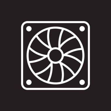 bilgisayar fan simgesi vektör şablonu illüstrasyon logo tasarımı