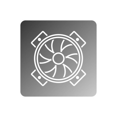 bilgisayar fan simgesi vektör şablonu illüstrasyon logo tasarımı
