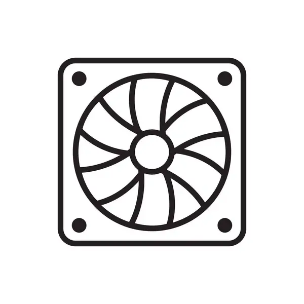 Computer Fan Icon Vector Template Illustration Logo Design — Wektor stockowy