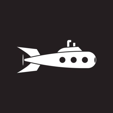 Denizaltı simgesi vektör şablonu çizim logosu tasarımı