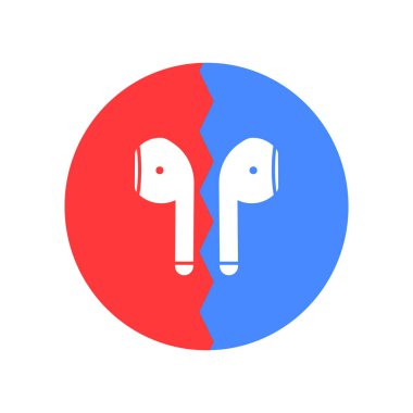 airpods simge vektör şablon logo tasarımı