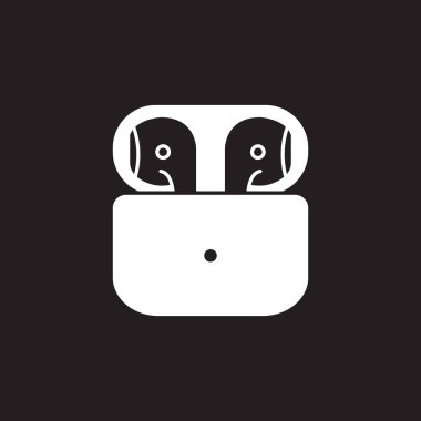 airpods simge vektör şablon logo tasarımı