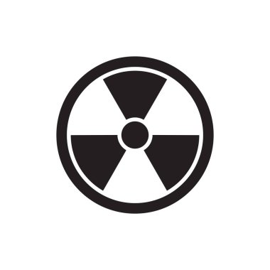 Nükleer ikon vektör şablonu çizim logosu tasarımı