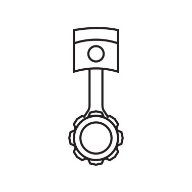 piston simgesi vektör şablonu logo tasarımı