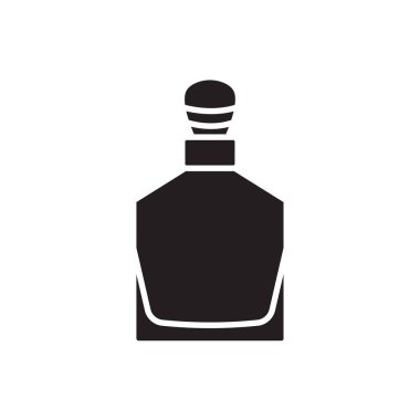 Parfüm şişesi ikonu vektör şablonu çizim logosu tasarımı