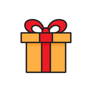 hediye simgesi vektör şablonu illüstrasyon logo tasarımı