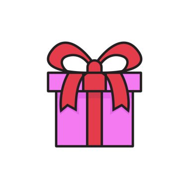 hediye simgesi vektör şablonu illüstrasyon logo tasarımı