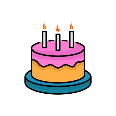 Kek simgesi vektör şablonu çizim logosu tasarımı