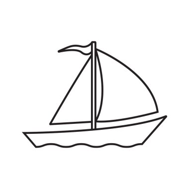 yelkenli ikonu vektör şablonu illüstrasyon logo tasarımı