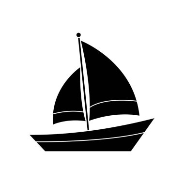 yelkenli ikonu vektör şablonu illüstrasyon logo tasarımı