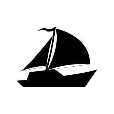 yelkenli ikonu vektör şablonu illüstrasyon logo tasarımı
