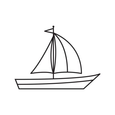 yelkenli ikonu vektör şablonu illüstrasyon logo tasarımı