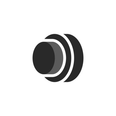 düğme simgesi vektör şablonu çizim logosu tasarımı