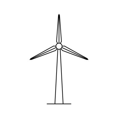 Yel değirmeni ikonu vektör şablonu illüstrasyon logo tasarımı