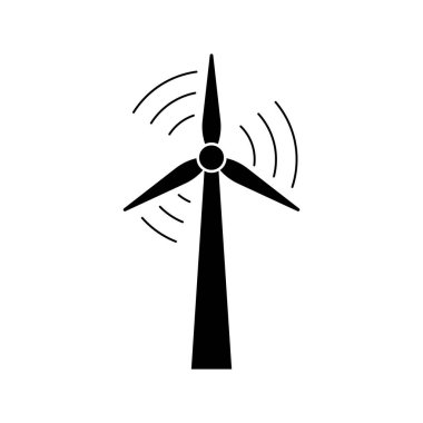 Yel değirmeni ikonu vektör şablonu illüstrasyon logo tasarımı