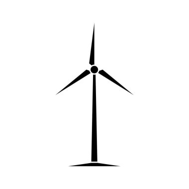 Yel değirmeni ikonu vektör şablonu illüstrasyon logo tasarımı