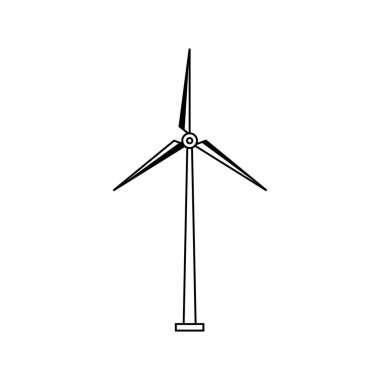 Yel değirmeni ikonu vektör şablonu illüstrasyon logo tasarımı