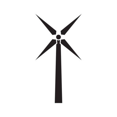 Yel değirmeni ikonu vektör şablonu illüstrasyon logo tasarımı