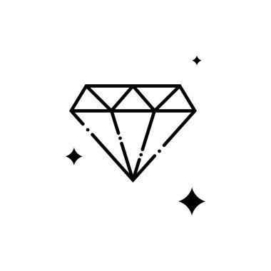 Elmas simgesi vektör şablonu illüstrasyon logo tasarımı
