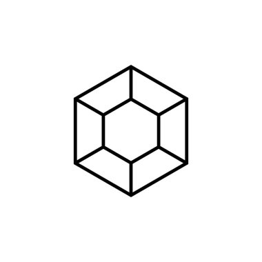 Elmas simgesi vektör şablonu illüstrasyon logo tasarımı