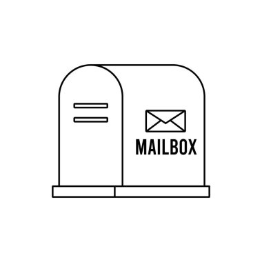 posta kutusu simgesi vektör şablonu logo tasarımı