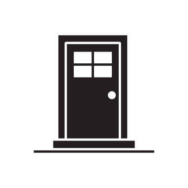 giriş kapısı ikon vektör şablonu çizim logosu tasarımı