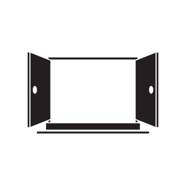 giriş kapısı ikon vektör şablonu çizim logosu tasarımı