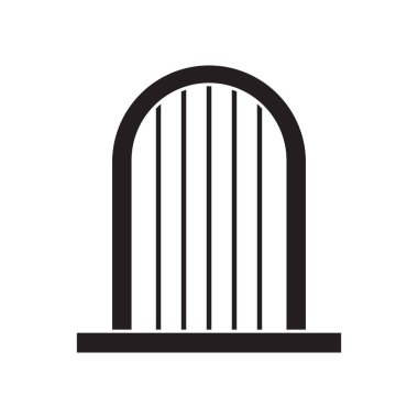 giriş kapısı ikon vektör şablonu çizim logosu tasarımı