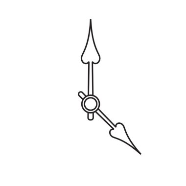 Saat başı el simgesi vektör şablonu illüstrasyon logo tasarımı