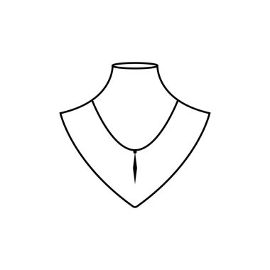 kolye simgesi vektör şablonu çizim logosu tasarımı