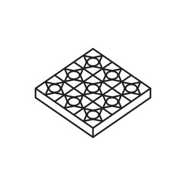 zemin seramik ikon vektör şablonu illüstrasyon logo tasarımı