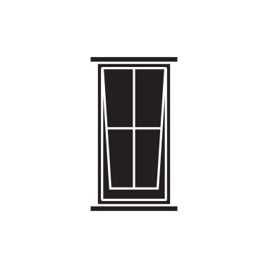 pencere simgesi vektör şablonu çizim logosu tasarımı